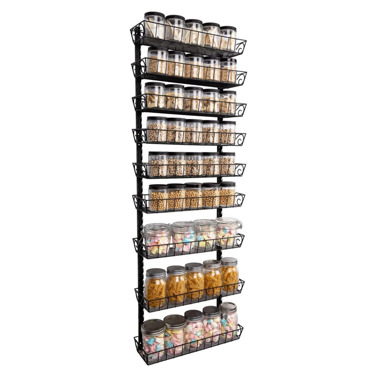 Wall Spice Rack with Adjustable Racks